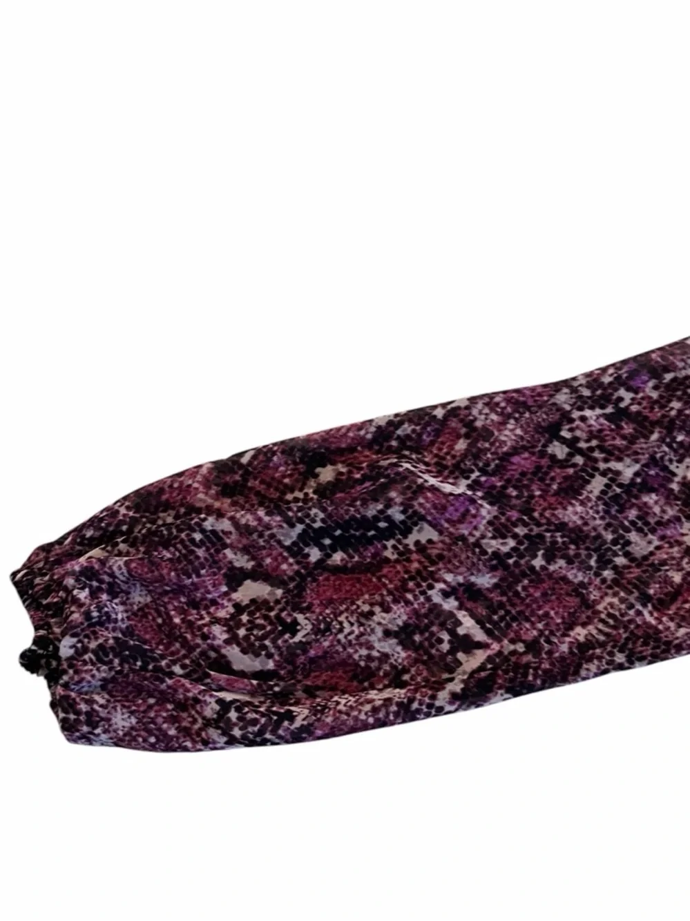 Show Me Your Mumu Snake Print Mini Purple Dress Boho Flowy Bell Sleeve M